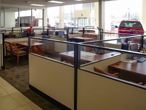 Workstations at Mountaineer Ford by Omega Commercial Interiors