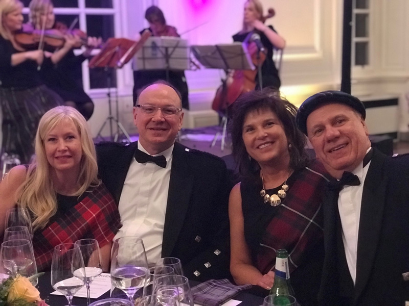 David McCormick and Peggy Lovio of Omega Commercial Interiors with their spouses, Lisa and Bob on the Kimball Sales Incentive Trip to Scotland