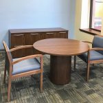 Kimball Credenza, Priority Meeting Table and National Eloquence Guest Chair