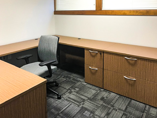 U Desk and task chair